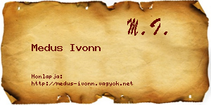Medus Ivonn névjegykártya